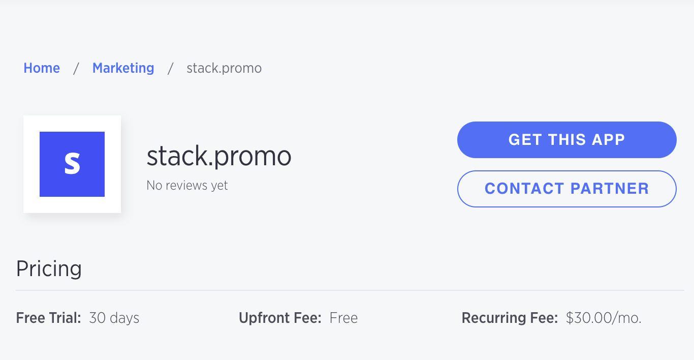 select stack.promo app